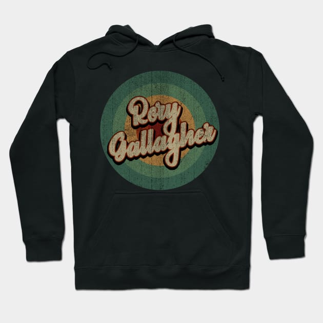 Circle Retro Vintage Rory Gallagher Hoodie by Jokowow